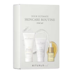 Rituals Your Ultimate Skincare Routine zestaw pianka oczyszczająca 30ml + booster z bakuchiolem 6.5ml + lekki krem nawilżający 15ml