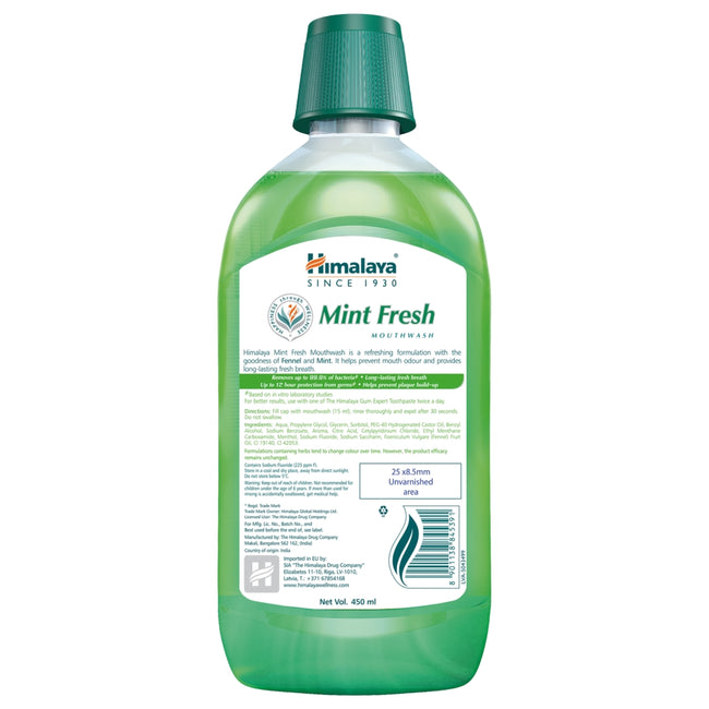 Himalaya Mint Fresh odświeżający płyn do płukania jamy ustnej 450ml