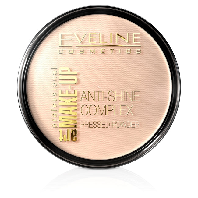 Eveline Cosmetics Art Make Up Anti-Shine Complex Pressed Powder matujący puder mineralny z jedwabiem