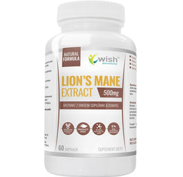 WISH Pharmaceutical Lion's Mane Extract 500mg suplement diety 60 kapsułek