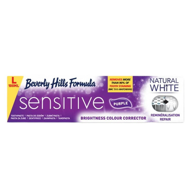 Beverly Hills Natural White Sensitive Purple Toothpaste wybielająca pasta do zębów nadwrażliwych 100ml