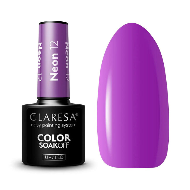 Claresa Color Soak Off UV/LED Neon lakier hybrydowy 5g