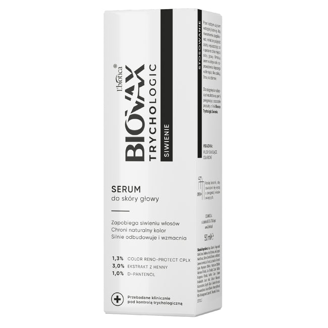 BIOVAX Trychologic Siwienie serum do skóry głowy 50ml