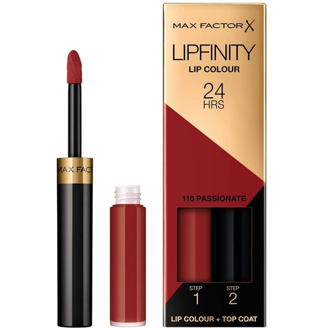 Max Factor Lipfinity Lip Colour dwufazowa pomadka w płynie o długotrwałym efekcie 110 Passionate