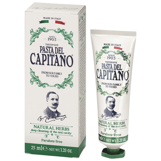 Pasta del Capitano Natural Herbs naturalna ziołowa pasta do zębów 25ml