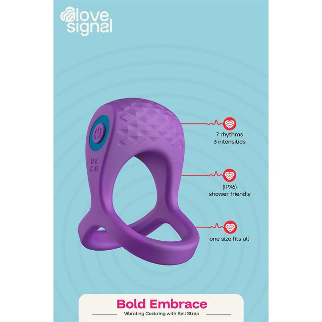 Dream Toys Love Signal Bold Embrace wibrujący pierścień erekcyjny