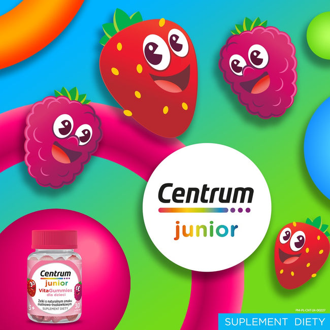 Centrum Junior VitaGummies dla dzieci żelki o smaku malinowo-truskawkowym 30szt
