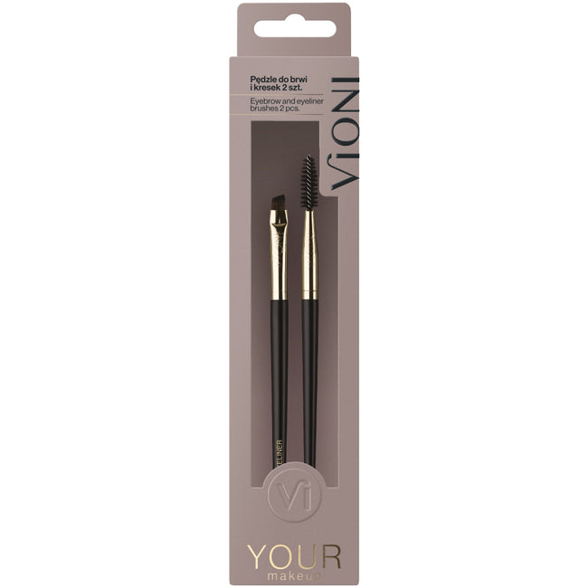 Vioni Your Makeup pędzle do brwi i kresek 2szt.
