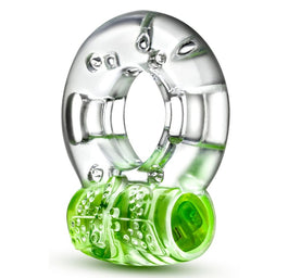 Blush Play With Me Arouser Vibrating C-Ring wibrująca opaska na penisa Green