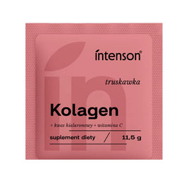 Intenson Kolagen + Witamina C + Kwas Hialuronowy suplement diety Truskawka 11.5g