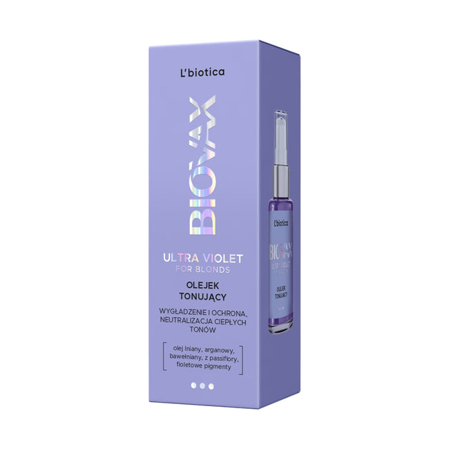 L'biotica Biovax Ultra Violet for Blonds olejek tonujący 50ml