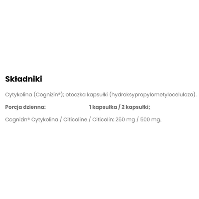 Doctor Life CDP Choline Cognizin Citicoline 500mg suplement diety 60 kapsułek