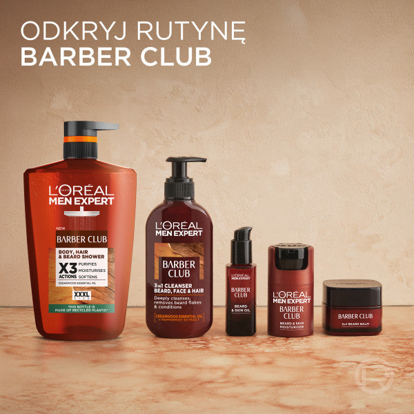 L'Oreal Paris Men Expert Barber Club 3w1 żel do mycia ciała włosów i brody 1000ml