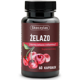 Skoczylas Żelazo 3 formy żelaza z witaminą C suplement diety 60 kapsułek