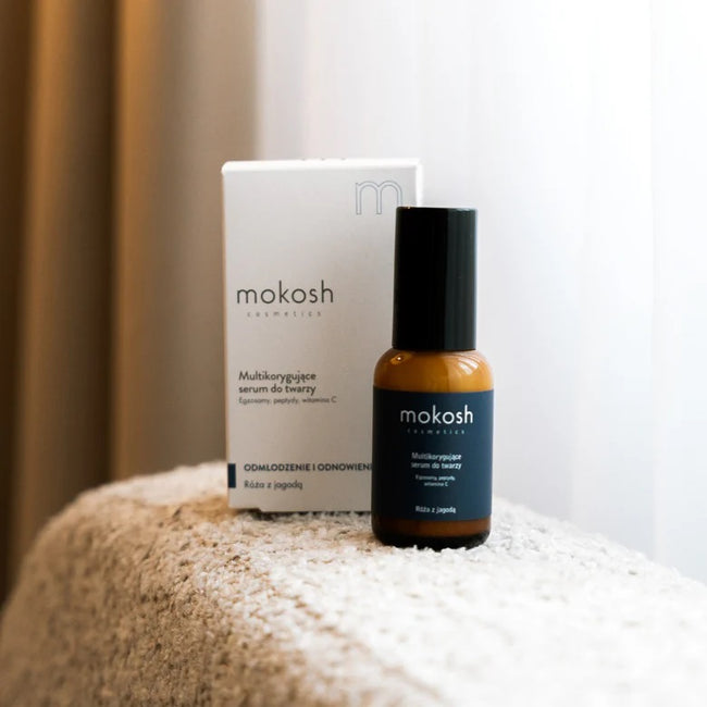 Mokosh Multikorygujące serum do twarzy Róża z jagodą 30ml