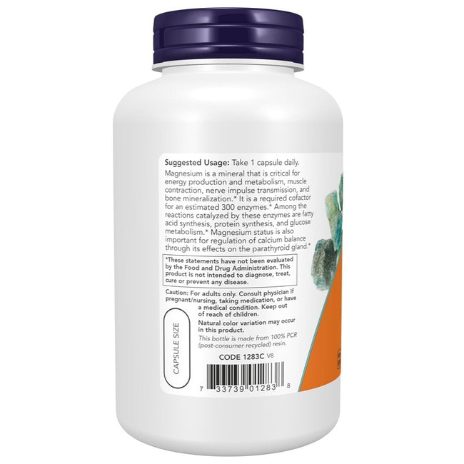 Now Foods Magnesium 400mg suplement diety 180 kapsułek