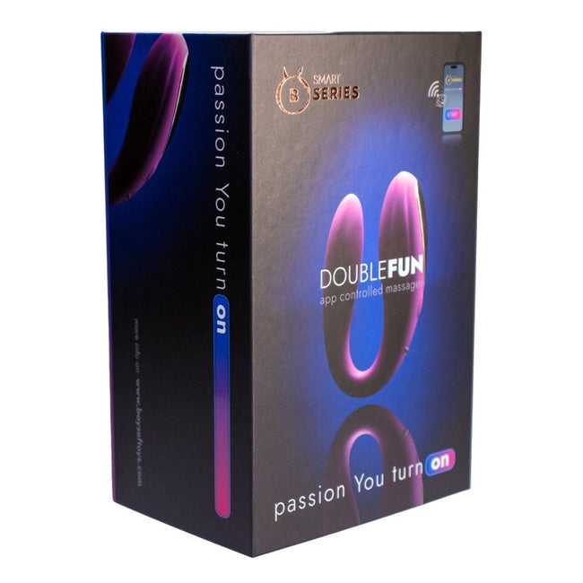 B-Series Smart Double Fun App Controlled Massager masażer sterowany aplikacją Purple