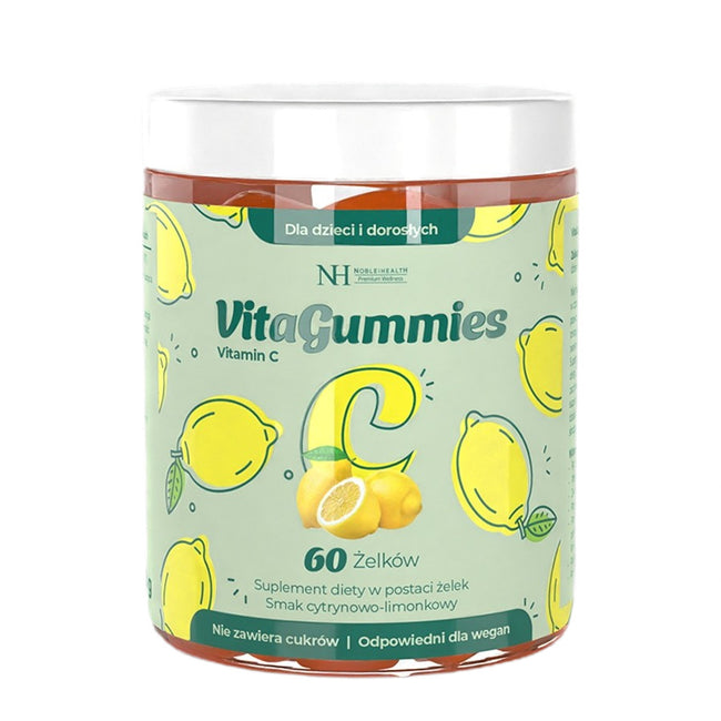 Noble Health VitaGummies Vitamin C suplement diety o smaku Cytrynowo-Limonkowym 60 żelków