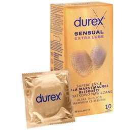 Durex Sensual Extra Lube prezerwatywy z dodatkowym lubrykantem 10szt
