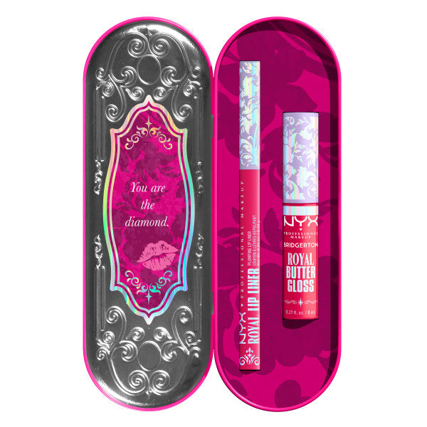 NYX Professional MakeUp Bridgerton Royal Treasures 2-Piece Lip Kit zestaw błyszczyk i konturówka