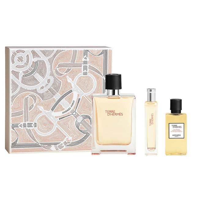 Hermes Terre D'Hermes zestaw woda toaletowa spray 100ml + woda toaletowa spray 15ml + żel pod prysznic 40ml