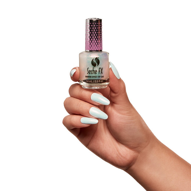 Seche FX Diamond Effect Top Coat błyszczący lakier nawierzchniowy Pink 14ml