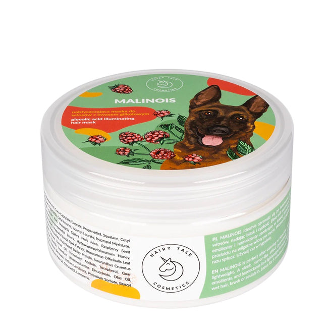 HAIRY TALE Malinois nabłyszczająca maska do włosów z kwasem glikolowym 200ml