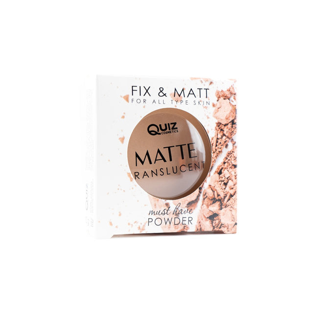 Quiz Cosmetics Matte Translucent Powder transparentny puder matujący