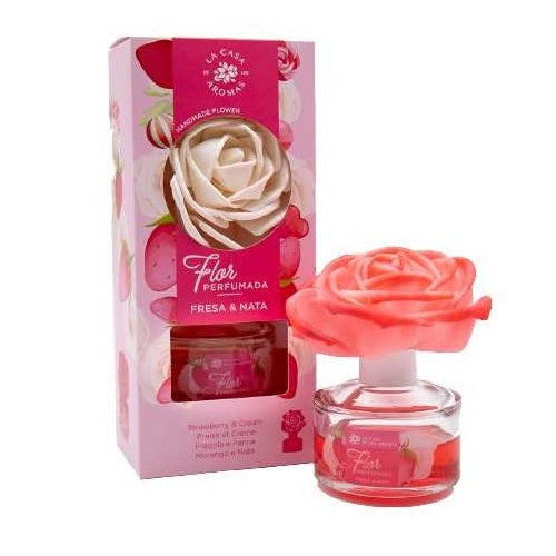 La Casa de los Aromas Flor Perfumada dyfuzor zapachowy w formie kwiatu Truskawki i Śmietana