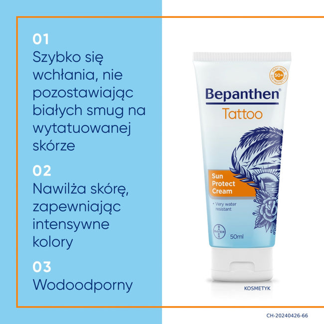 Bepanthen Tattoo krem przeciwsłoneczny 50ml