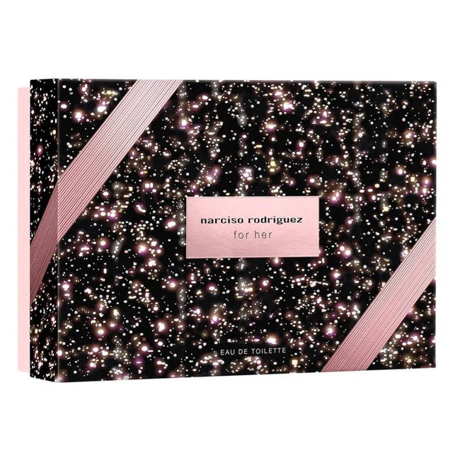 Narciso Rodriguez For Her zestaw woda toaletowa spray 50ml + balsam do ciała 50ml + żel pod prysznic 50ml