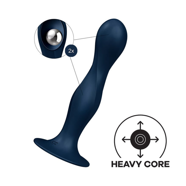 Satisfyer Double Ball-R dildo z kulkami gejszy Dark Blue