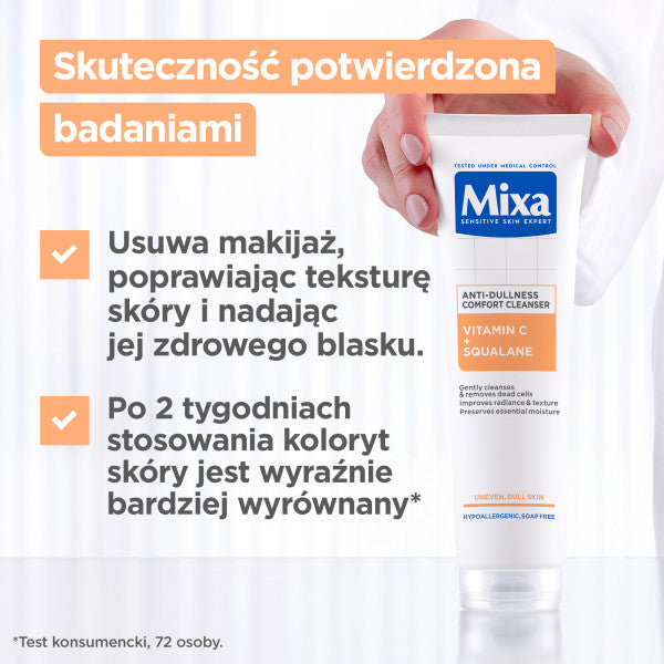 MIXA Comfort Cleanser żel do mycia twarzy przeciw przebarwieniom Witamina C + Skwalan 150ml