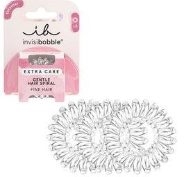 Invisibobble Extra Care gumka do włosów spiralna Crystal Clear 3szt.