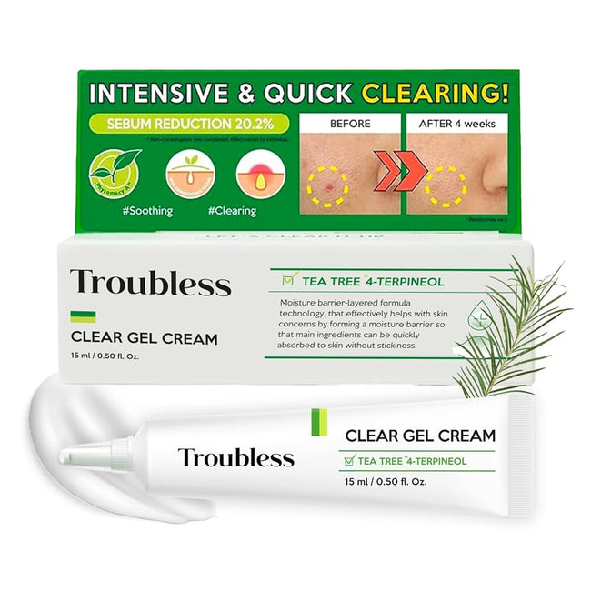 Troubless Clear Gel Cream punktowy żel na niedoskonałości 15ml