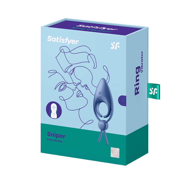 Satisfyer Sniper Ring wibrujący pierścień erekcyjny Blue