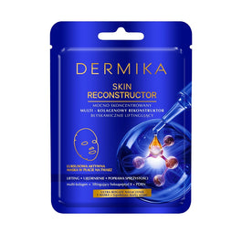 Dermika Skin Reconstructor mocno skoncentrowany multi-kolagenowy rekonstruktor błyskawicznie liftingujący maska w płacie 1szt