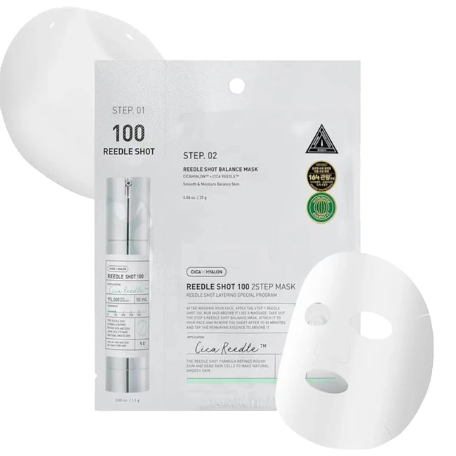 VT Cosmetics Reedle Shot 100 2Step Mask dwuetapowy zabieg z technologią mikroigieł 26.5g