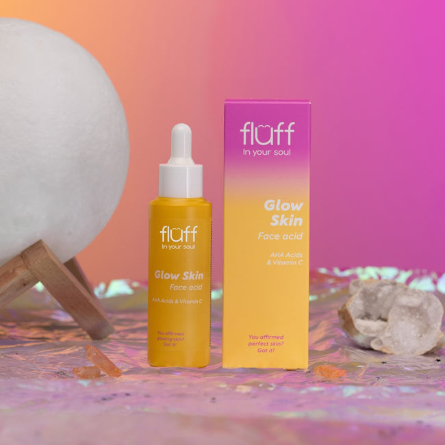 Fluff In Your Soul rozświetlający peeling do twarzy z witaminą C i kwasami AHA 40ml
