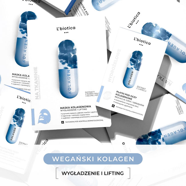 L'biotica Kolagenowe płatki pod oczy redukujące cienie i obrzęki 3 pary