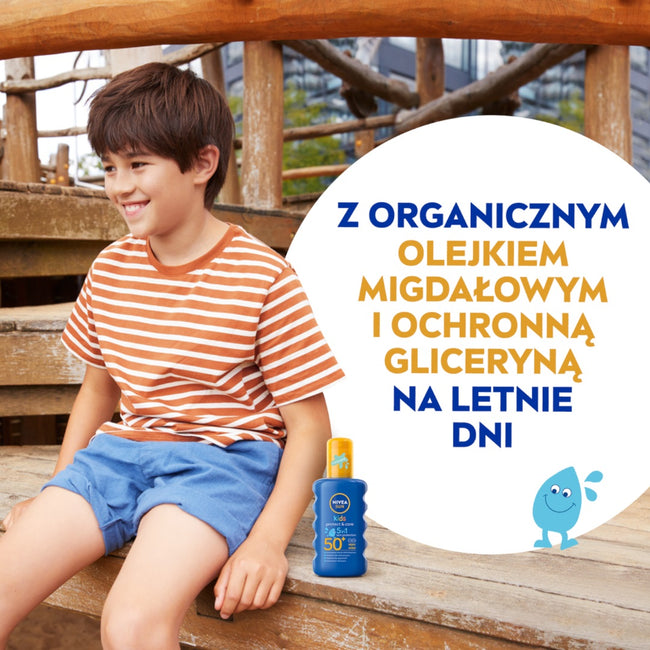 Nivea Sun Kids Protect & Care nawilżający spray ochronny na słońce dla dzieci SPF50 200ml