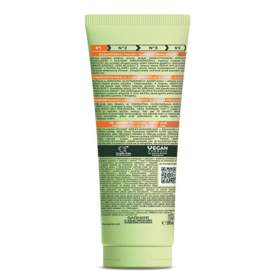 Garnier Fructis Keratin Sleek szampon do włosów suchych i puszących się 200ml