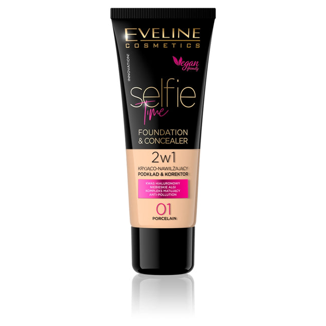 Eveline Cosmetics Selfie Time Foundation & Concealer kryjąco-nawilżający pokład i korektor