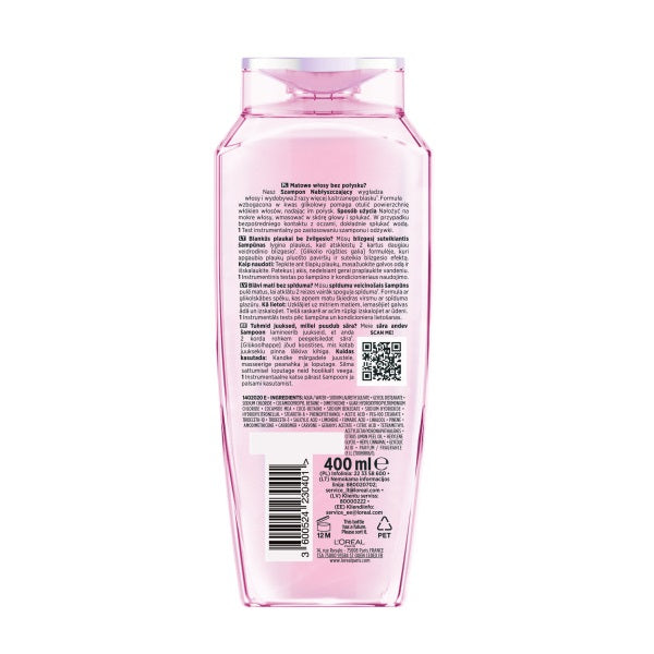 L'Oreal Paris Elseve Glycolic Gloss szampon nabłyszczający do włosów matowych 400ml