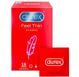 Durex Feel Thin Classic cienkie prezerwatywy lateksowe 18szt