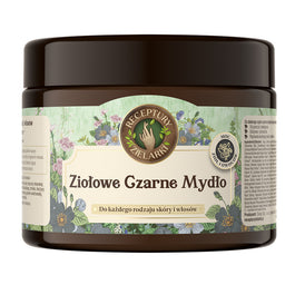 Receptury Zielarki Ziołowe czarne mydło do mycia ciała i włosów 300ml