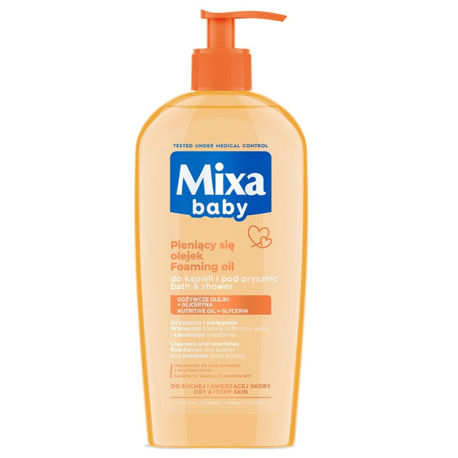 MIXA Baby delikatny płyn do kąpieli i mycia z olejkiem 400ml