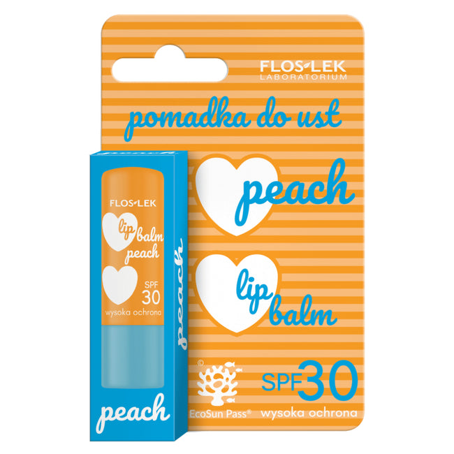 Floslek Lip Care Peach pomadka do ust SPF30 4g