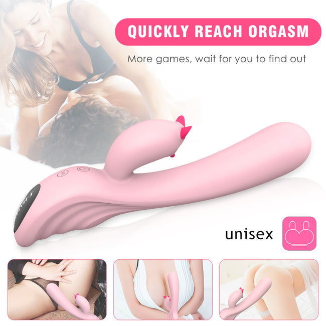 S-HANDE Plume wibrator typu króliczek z 9 trybami wibracji Light Pink