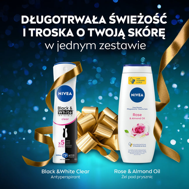 Nivea Delicate zestaw żel pod prysznic 250ml + antyperspirant w sprayu 150ml